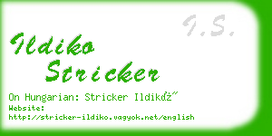 ildiko stricker business card